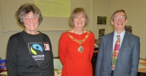 Margaret Rand, Chairperson with the Mayor and speaker, Arton Medd